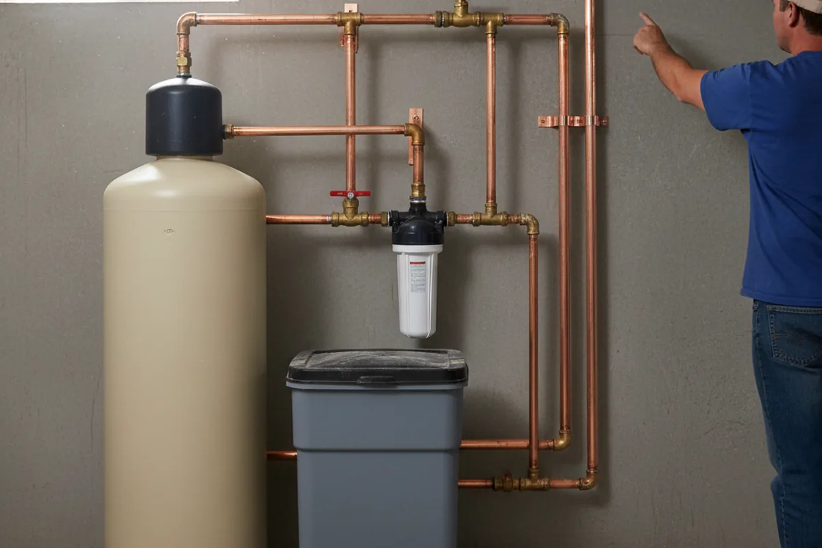 Whole-house water treatment system installed in Moscow