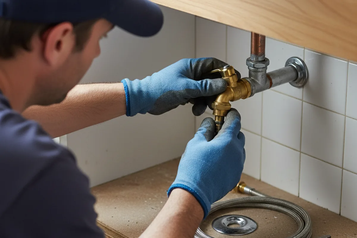 Shutoff valve and fitting work during Emergency Plumbing in Moscow